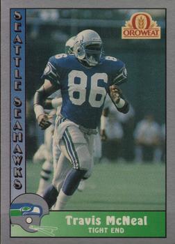 1990 Pacific Oroweat Seattle Seahawks #42 Travis McNeal Front