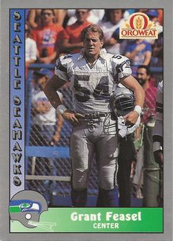 1990 Pacific Oroweat Seattle Seahawks #46 Grant Feasel Front