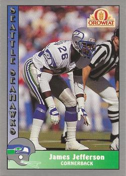 1990 Pacific Oroweat Seattle Seahawks #50 James Jefferson Front