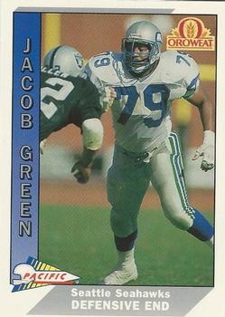 1991 Pacific Oroweat Seattle Seahawks #12 Jacob Green Front