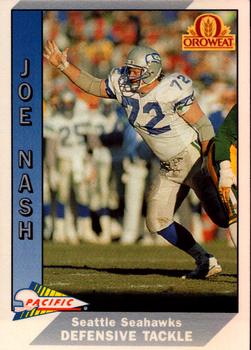1991 Pacific Oroweat Seattle Seahawks #13 Joe Nash Front