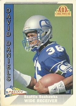 1991 Pacific Oroweat Seattle Seahawks #46 David Daniels Front