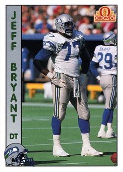 1992 Pacific Oroweat Seattle Seahawks #3 Jeff Bryant Front