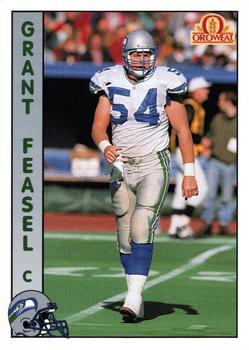 1992 Pacific Oroweat Seattle Seahawks #6 Grant Feasel Front