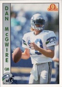 1992 Pacific Oroweat Seattle Seahawks #7 Dan McGwire Front