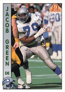 1992 Pacific Oroweat Seattle Seahawks #9 Jacob Green Front