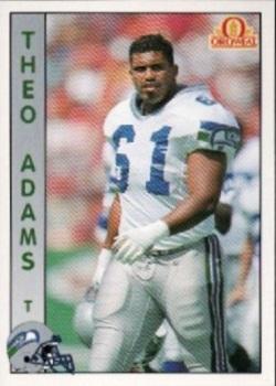 1992 Pacific Oroweat Seattle Seahawks #10 Theo Adams Front
