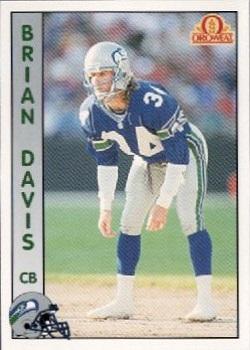 1992 Pacific Oroweat Seattle Seahawks #11 Brian Davis Front