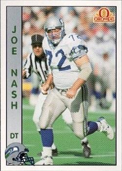 1992 Pacific Oroweat Seattle Seahawks #14 Joe Nash Front