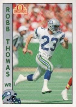 1992 Pacific Oroweat Seattle Seahawks #19 Robb Thomas Front
