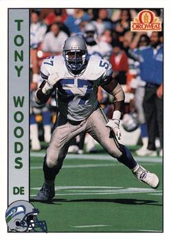 1992 Pacific Oroweat Seattle Seahawks #20 Tony Woods Front
