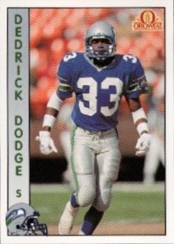 1992 Pacific Oroweat Seattle Seahawks #21 Dedrick Dodge Front