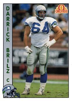 1992 Pacific Oroweat Seattle Seahawks #23 Darrick Brilz Front