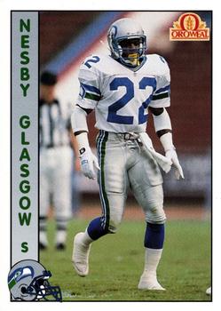 1992 Pacific Oroweat Seattle Seahawks #31 Nesby Glasgow Front