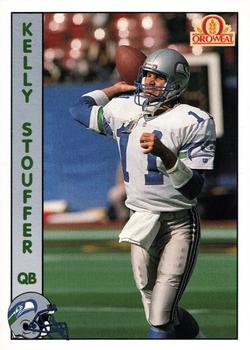 1992 Pacific Oroweat Seattle Seahawks #32 Kelly Stouffer Front