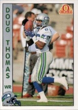 1992 Pacific Oroweat Seattle Seahawks #34 Doug Thomas Front