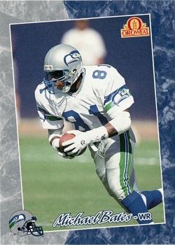 1993 Pacific Oroweat Seattle Seahawks #6 Michael Bates Front
