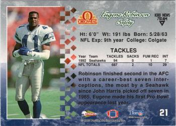 1993 Pacific Oroweat Seattle Seahawks #21 Eugene Robinson Back