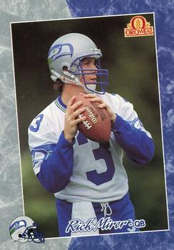 1993 Pacific Oroweat Seattle Seahawks #25 Rick Mirer Front
