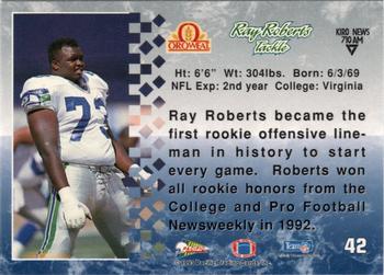 1993 Pacific Oroweat Seattle Seahawks #42 Ray Roberts Back