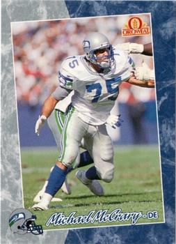 1993 Pacific Oroweat Seattle Seahawks #45 Michael McCrary Front