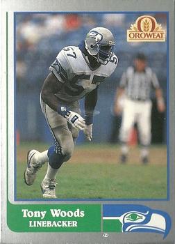 1989 Pacific Oroweat Seattle Seahawks #3 Tony Woods Front