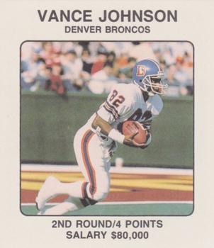 1989 Franchise Game #NNO Vance Johnson Front