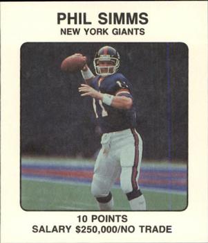 1989 Franchise Game #NNO Phil Simms Front