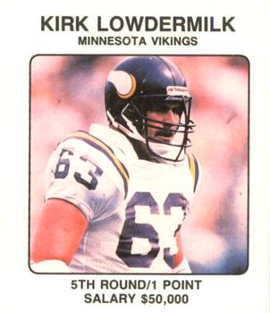 1989 Franchise Game #NNO Kirk Lowdermilk Front