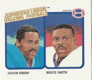 1989 Parker Brothers Talking Football #NNO Jacob Green / Bruce Smith Front