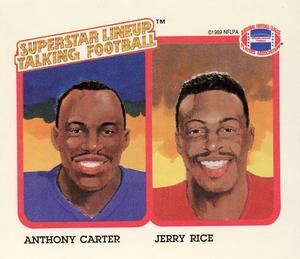 1989 Parker Brothers Talking Football #NNO Anthony Carter / Jerry Rice Front