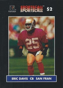 1996 Sportscall Phone Cards #27 Eric Davis Front