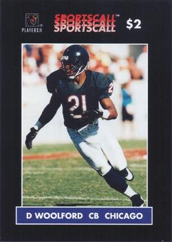 1996 Sportscall Phone Cards #54 Donnell Woolford Front
