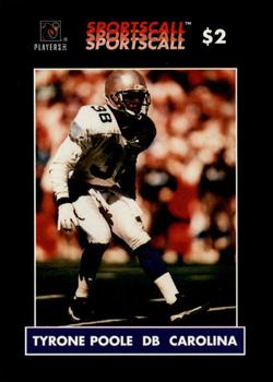 1996 Sportscall Phone Cards #85 Tyrone Poole Front
