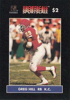 1996 Sportscall Phone Cards #162 Greg Hill Front