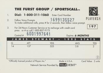 1996 Sportscall Phone Cards #197 James Stewart Back