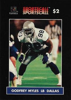 1996 Sportscall Phone Cards #283 Godfrey Myles Front