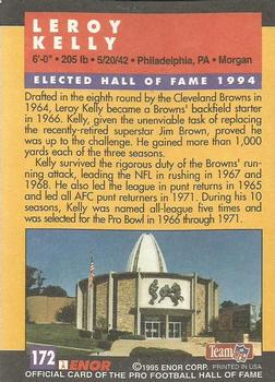 1995 Enor Pro Football HOF 180 #172 Leroy Kelly Back