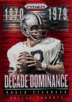 2013 Panini Prizm - Decade Dominance Prizms Red Pulsar #5 Roger Staubach Front