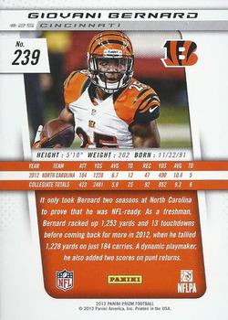 2013 Panini Prizm - Rated Rookie Patches #239 Giovani Bernard Back
