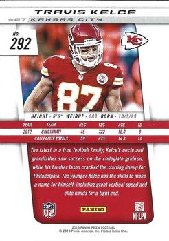 2013 Panini Prizm - Rated Rookie Patches #292 Travis Kelce Back