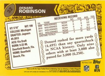 2013 Topps Chrome - 1986 Refractors #32 Denard Robinson Back