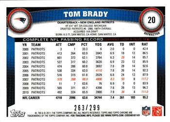 2013 Topps Chrome - Black Refractors #50 Tom Brady Back