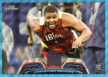 2013 Topps Chrome - Blue Wave Refractors #209 Johnathan Hankins Front