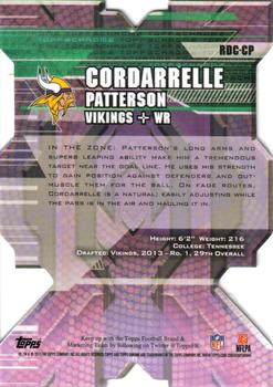 2013 Topps Chrome - Rookie Die Cuts Red Refractors #RDC-CP Cordarrelle Patterson Back
