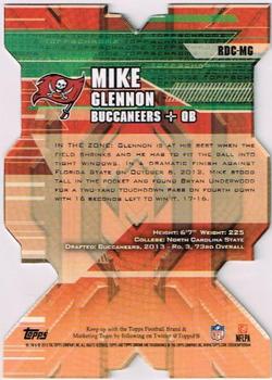 2013 Topps Chrome - Rookie Die Cuts Red Refractors #RDC-MG Mike Glennon Back