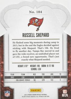 2013 Panini Crown Royale #184 Russell Shepard Back