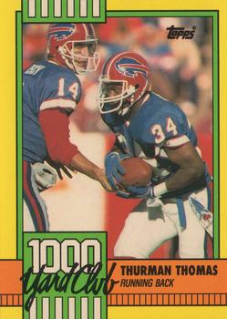 1990 Topps - 1000 Yard Club #11 Thurman Thomas Front