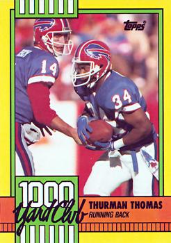 1990 Topps - 1000 Yard Club #11 Thurman Thomas Front
