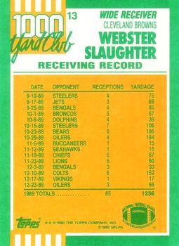1990 Topps - 1000 Yard Club #13 Webster Slaughter Back